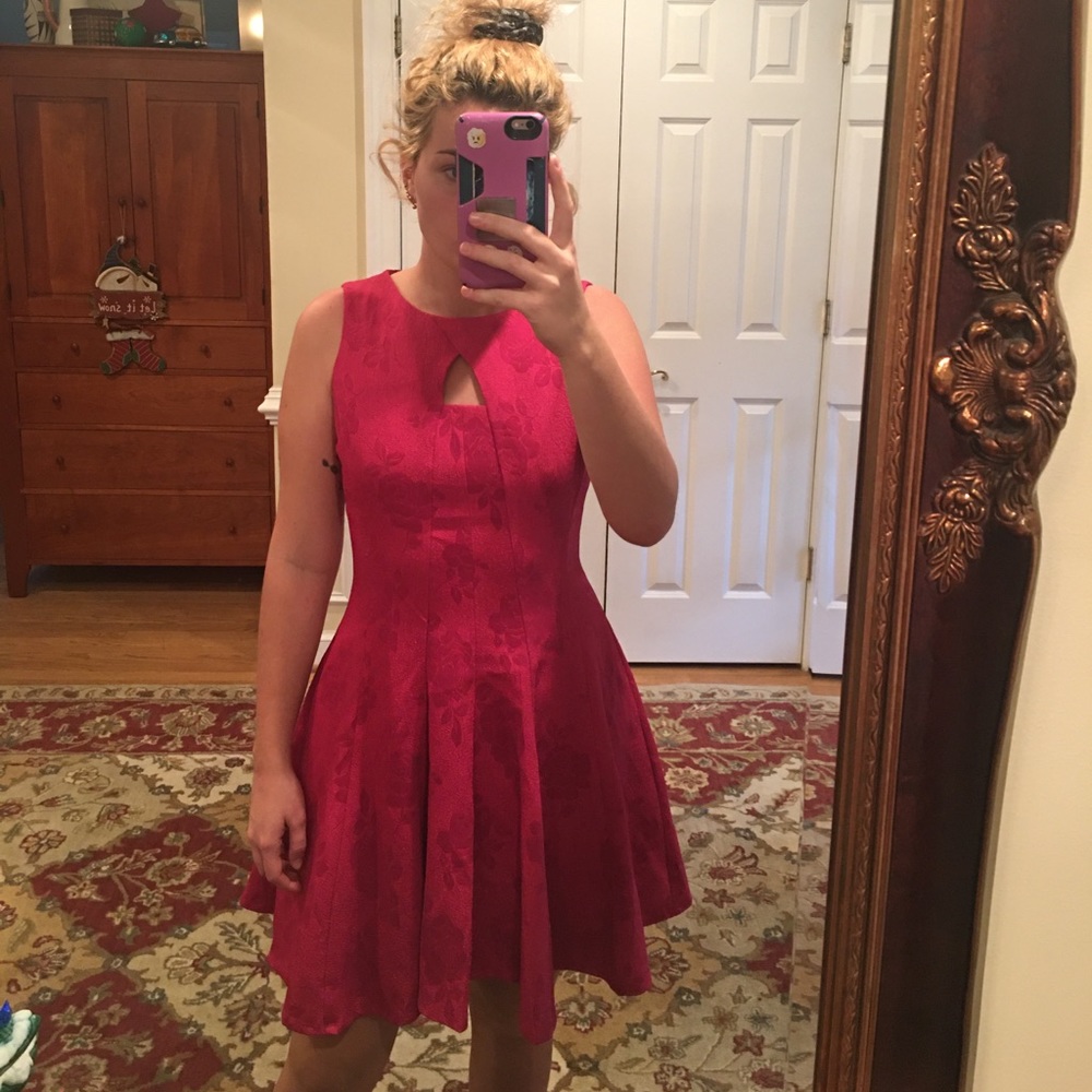 Red-purple dress bought from Nordstrom in 2017